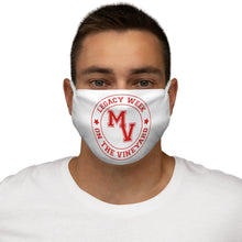 Load image into Gallery viewer, Crimson and White LEGACY WEEK ON THE VINEYARD Snug-Fit Polyester Face Mask - LWV (red ) MV and accent stars ( red )
