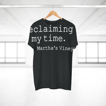 Load image into Gallery viewer, Reclaiming My Time - MV Single Jersey Men&#39;s T-shirt  (Black w/White Font) CHECK THE SIZE CHART
