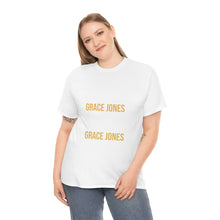 Load image into Gallery viewer, Grace Jones Gold X NAVY Unisex Heavy Cotton Tee
