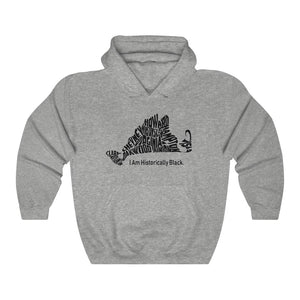 HBCU collage Heather Grey Unisex Heavy Blend™ Hooded Sweatshirt