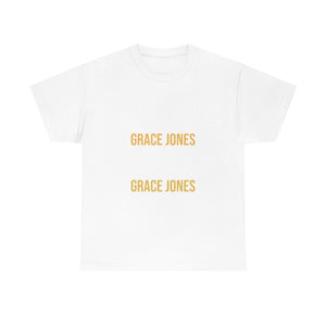 Grace Jones Gold X NAVY Unisex Heavy Cotton Tee