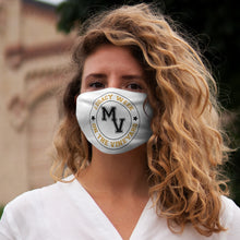 Load image into Gallery viewer, Black and Gold LEGACY WEEK ON THE VINEYARD Snug-Fit Polyester Face Mask LWV (gold) MV and accent stars ( black )
