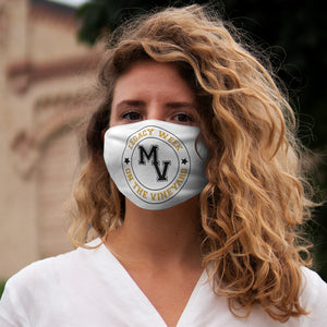 Black and Gold LEGACY WEEK ON THE VINEYARD Snug-Fit Polyester Face Mask LWV (gold) MV and accent stars ( black )