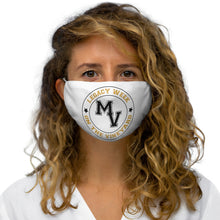 Load image into Gallery viewer, Black and Gold LEGACY WEEK ON THE VINEYARD Snug-Fit Polyester Face Mask LWV (gold) MV and accent stars ( black )
