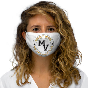 Black and Gold LEGACY WEEK ON THE VINEYARD Snug-Fit Polyester Face Mask LWV (gold) MV and accent stars ( black )