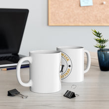 Load image into Gallery viewer, Black and Gold LEGACY WEEK ON THE VINEYARD Mug 11oz LWV (gold) MV and accent stars ( black )
