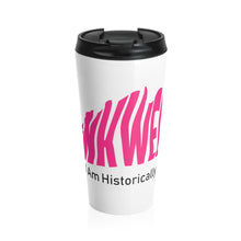 Load image into Gallery viewer, Pink Inkwell Stainless Steel Travel Mug
