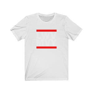 LWV- MVY Black Shirt with White Letters Unisex Jersey Short Sleeve Tee PLEASE READ SIZING CHART