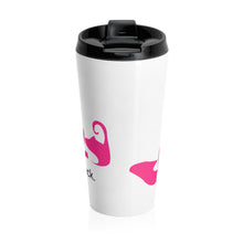 Load image into Gallery viewer, Pink Inkwell Stainless Steel Travel Mug
